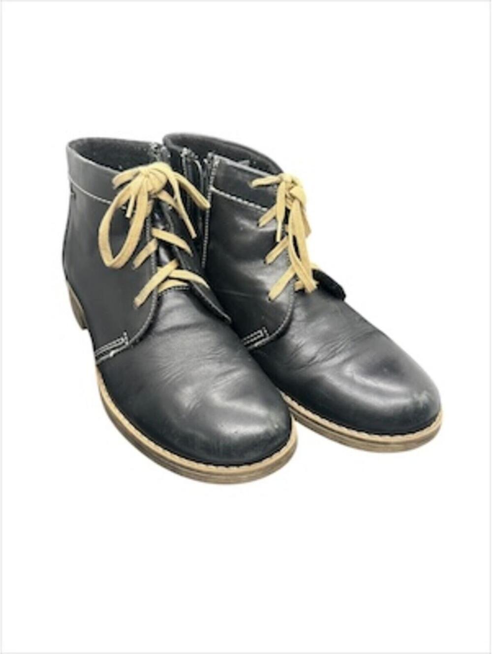 Shoe Embassy Black Italian Leather Ankle Boots